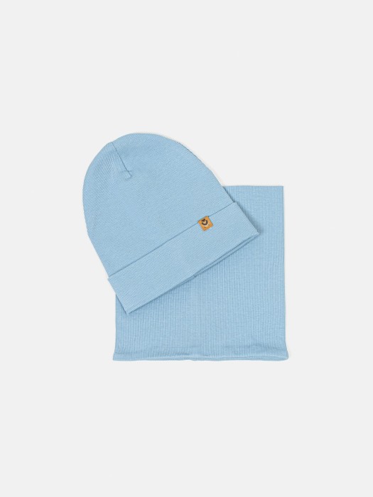 шапка и снуд трикотажные двухслойные "ниагара" фотография