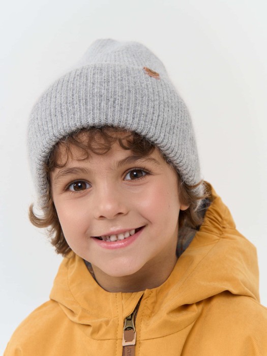 шапка из ангоры однослойная "пепел" фотография