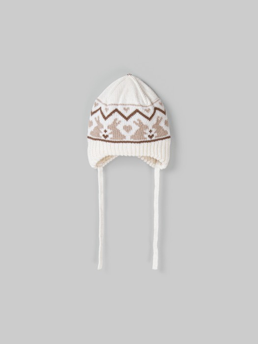 шапка из смесовой шерсти "мокко" 0+ от бренда bungly вид слева