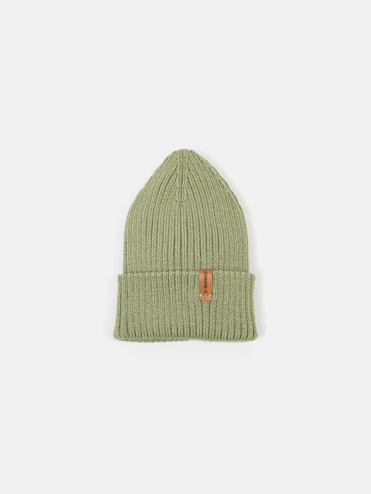 шапка свечка из смесовой шерсти однослойная "шалфей" фотография