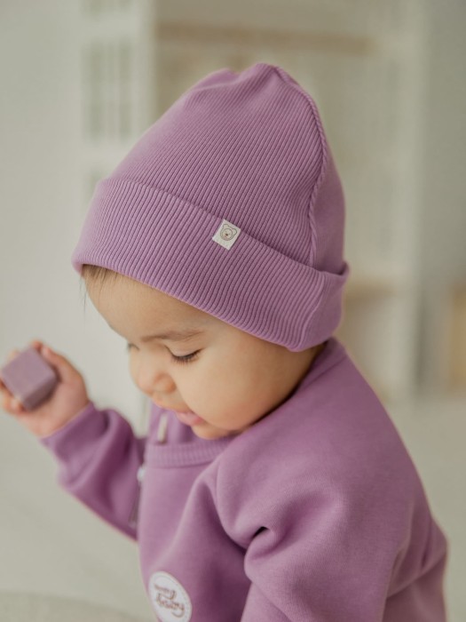 шапка трикотажная "орхидея" 0+ от бренда bungly вид слева