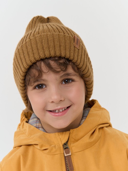 шапка тыква из смесовой шерсти однослойная "фундук" из шерсти спереди