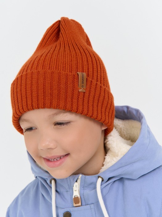 шапка тыква из смесовой шерсти однослойная "мандарин" из шерсти спереди