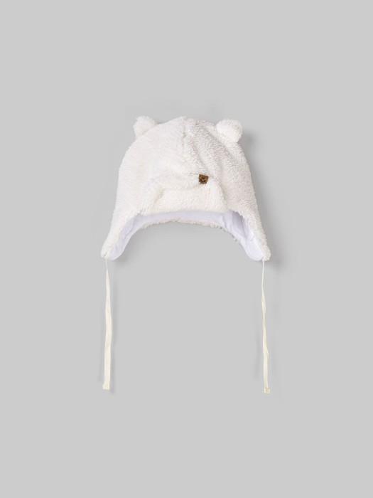 шапка-ушанка меховая "молоко" 0+ фотография