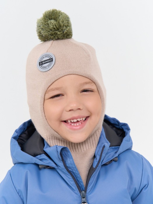 шлем демисезонный из смесовой шерсти "беж" по цене 2099 руб вид справа