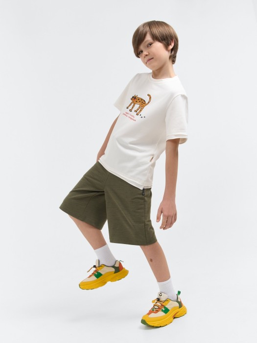 шорты бермуды "хаки" 7+ из проверенных материалов спереди