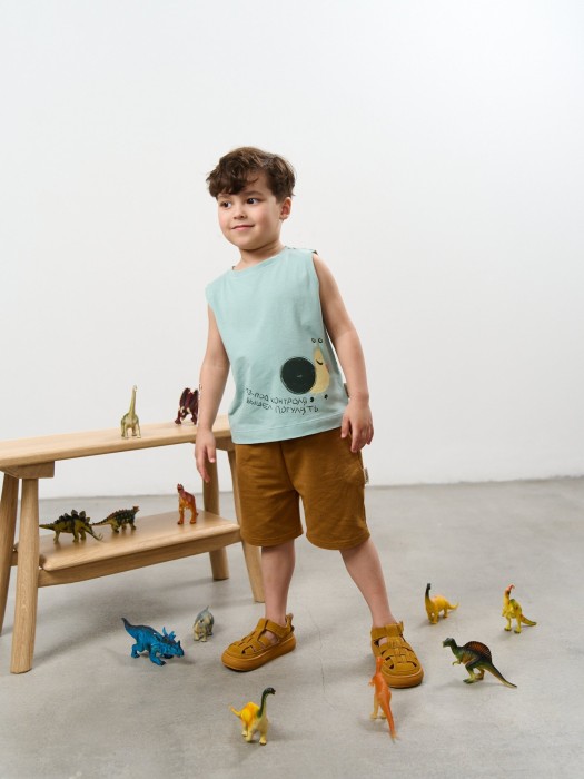 шорты бермуды "орех" из проверенных материалов спереди