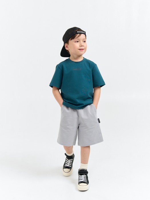 шорты бермуды "пепел" от бренда bungly вид слева