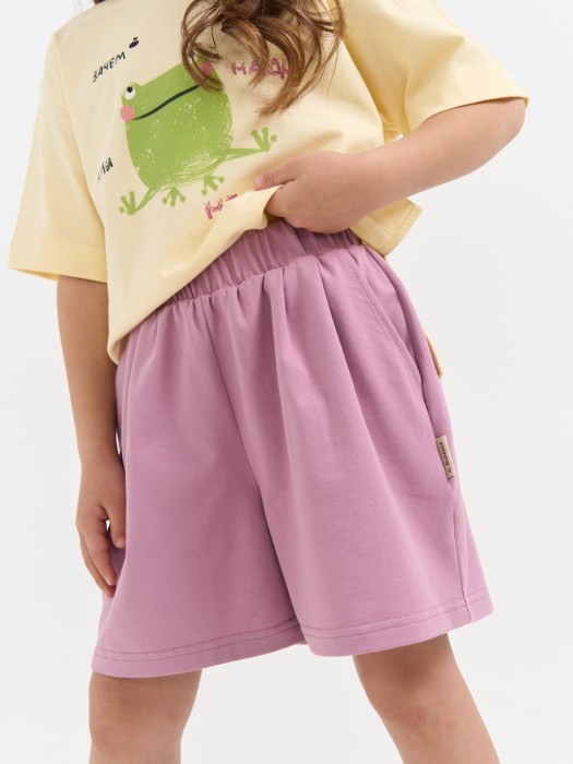 шорты трикотажные "орхидея" от бренда bungly вид слева