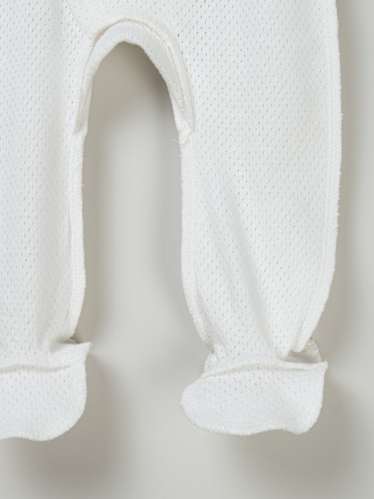 слип на кнопках "молоко" из ажурного хлопка 0+ из россии вид сбоку