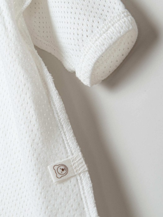 слип на кнопках "молоко" из ажурного хлопка 0+ из хлопка спереди