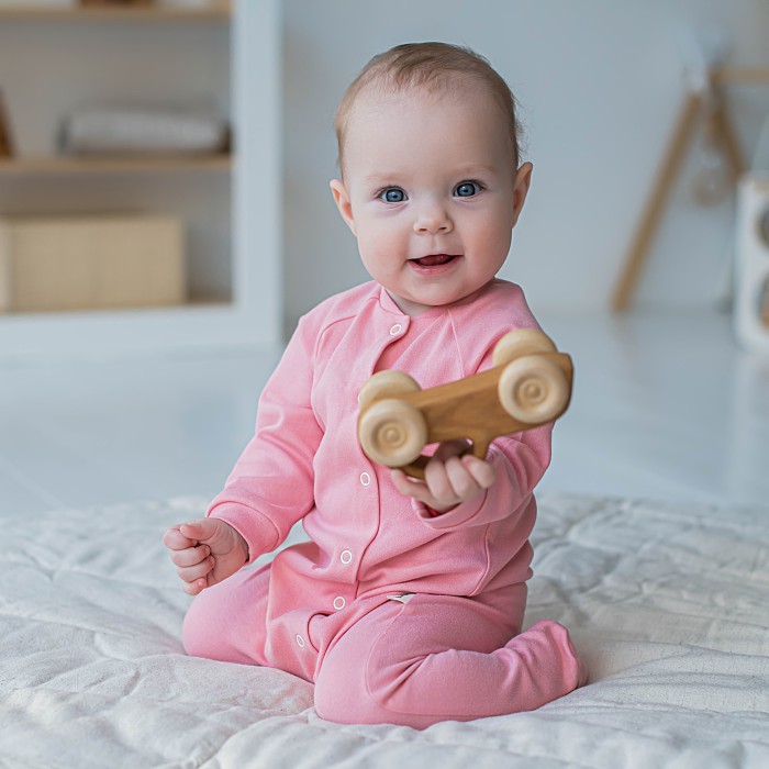 слип на кнопках "роза" 0+ универсального стиля с лицевой стороны