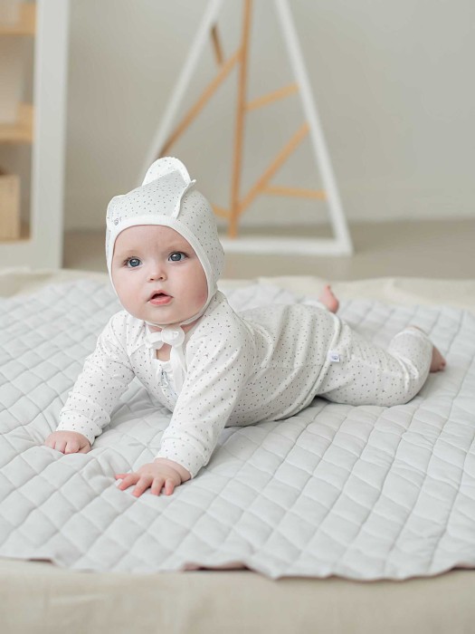 слип на молнии "мишутка" 0+ универсального стиля с лицевой стороны