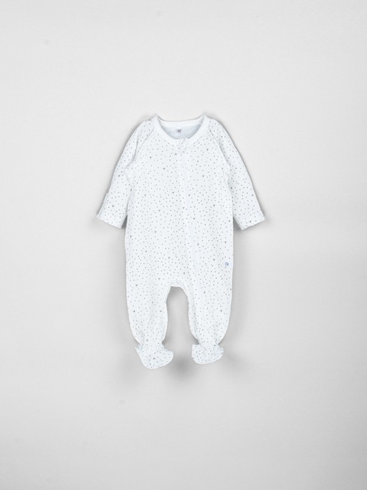 слип на молнии с закрытой ножкой "мишутка" 0+ от бренда bungly вид слева