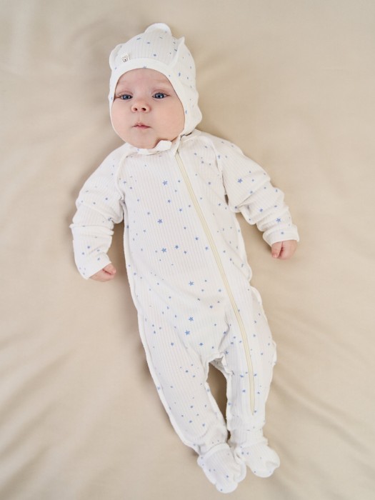 слип с закрытой ножкой "голубые звезды" 0+ фотография