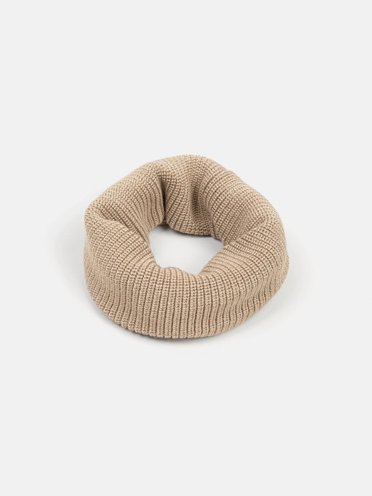 снуд из смесовой шерсти "экрю" жемчужная резинка фотография