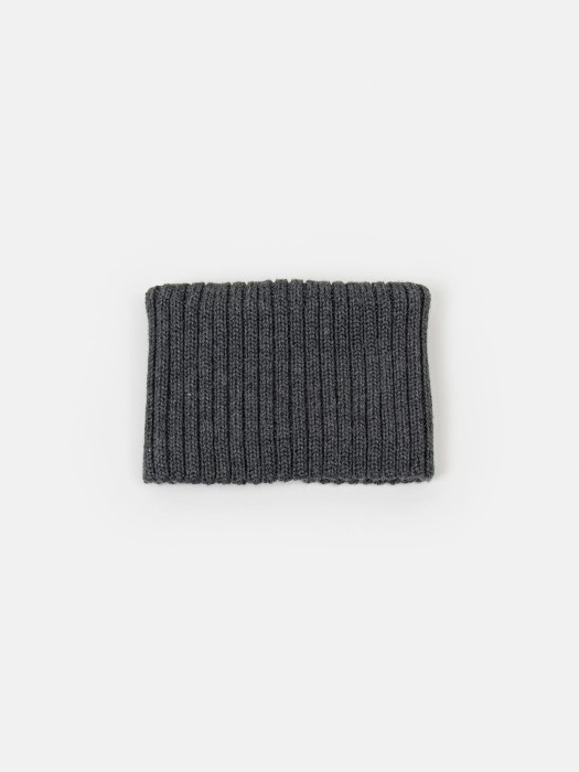 снуд из смесовой шерсти "графит" вертикальная вязка по цене 1299 руб вид справа