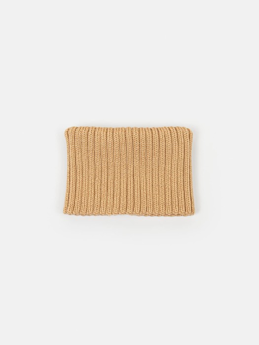 снуд из смесовой шерсти "песок" вертикальная вязка фотография