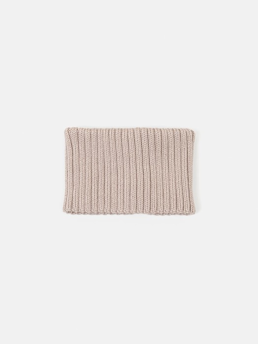 снуд из смесовой шерсти "ваниль" вертикальная вязка фотография