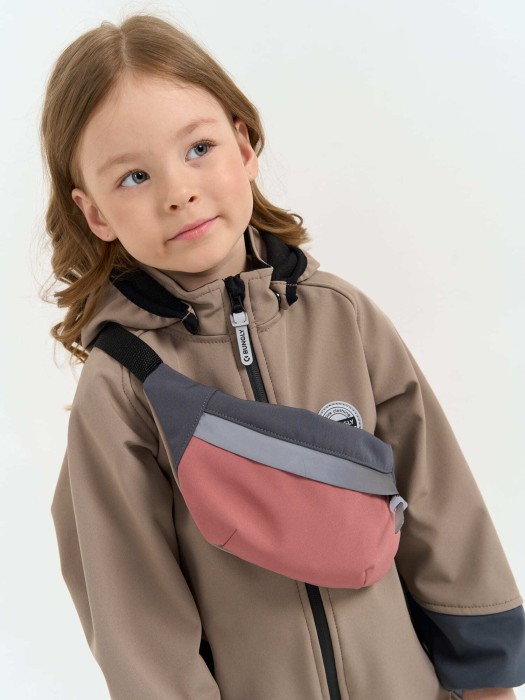 сумка бананка "пепельная роза" от бренда bungly вид слева