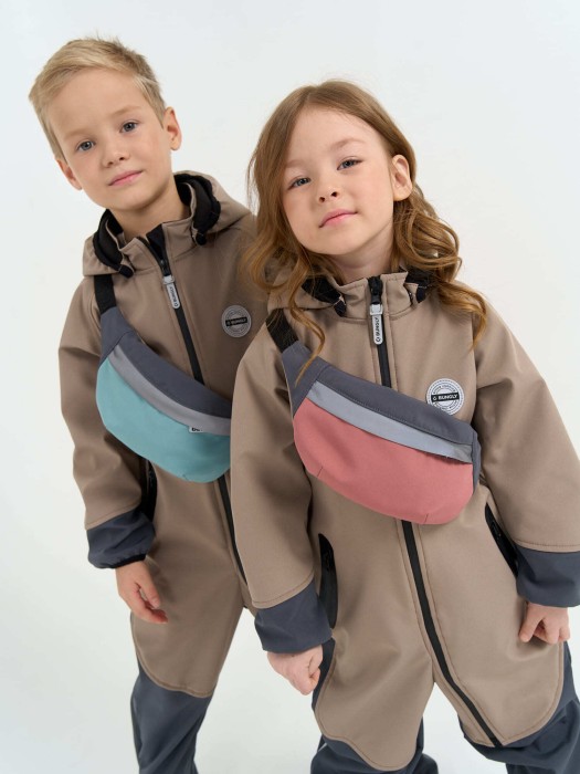 сумка бананка "пепельная роза" из льна спереди