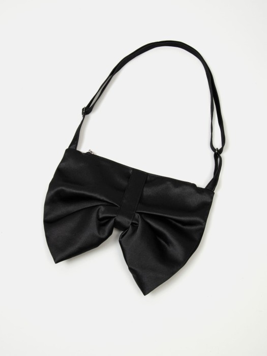 сумка бант "уголь" от бренда bungly вид слева