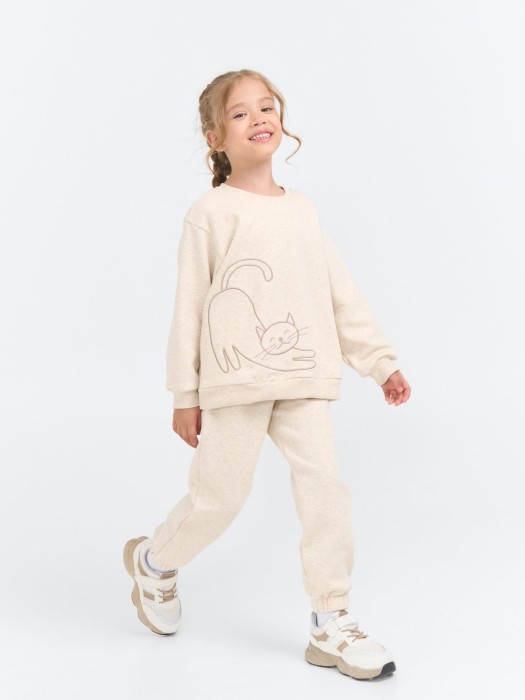 свитшот "айвори" с вышивкой утепленный по цене 1919 руб вид справа