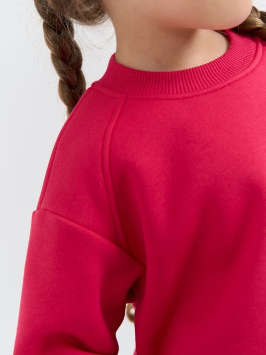 свитшот "фуксия" утепленный из россии вид сбоку