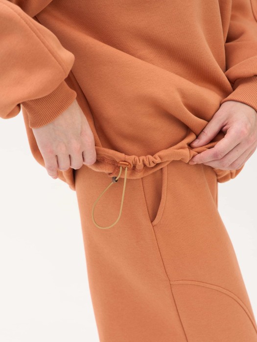 свитшот "карамель" женский утепленный из россии вид сбоку