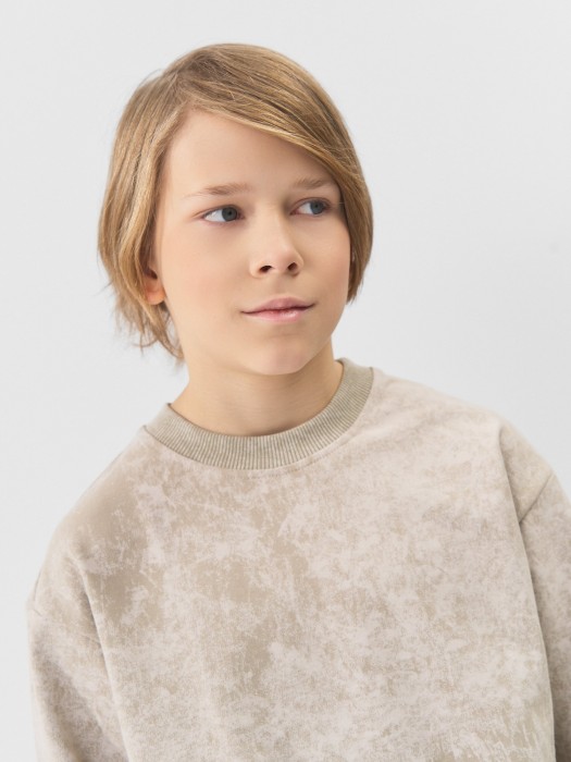 свитшот облегченный "беж" 7+ из россии вид сбоку