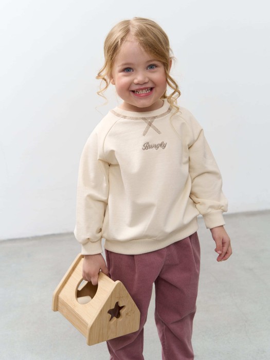 свитшот облегченный "лён" повседневного стиля с лицевой стороны