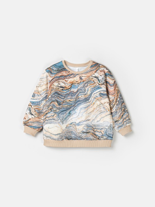 свитшот облегченный "сапфир" от бренда bungly вид слева