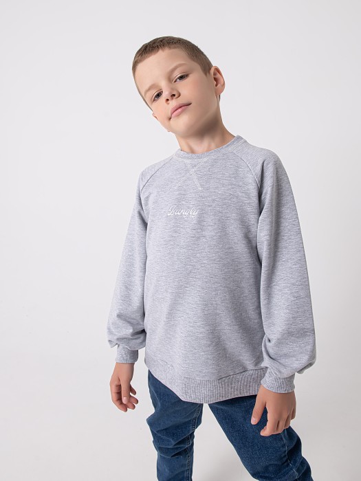 свитшот облегченный "серый меланж" 7+ по цене 2499 руб вид справа