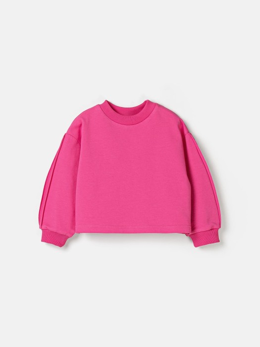 свитшот облегченный укороченный "бабл-гам" от бренда bungly вид слева