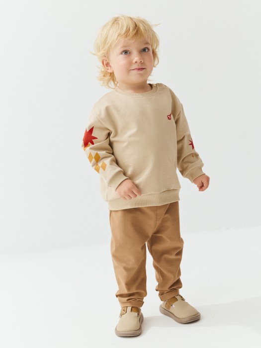 свитшот облегченный "золотой ключик" 0+ от бренда bungly вид слева