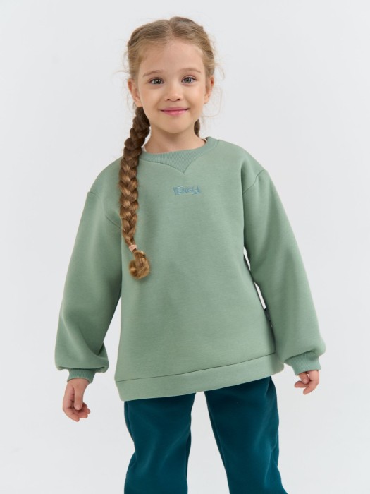 свитшот "полынь" утепленный от бренда bungly вид слева