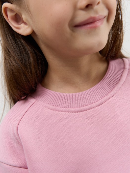 свитшот "пудра" утепленный из проверенных материалов спереди