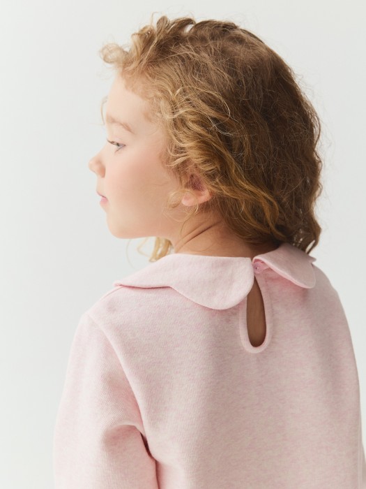 свитшот "розовый меланж" утепленный из проверенных материалов спереди