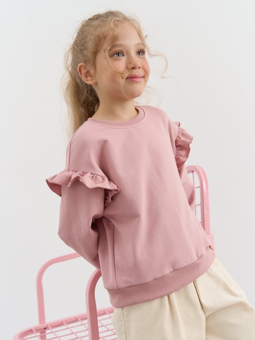 свитшот с крылышками облегченный "розовая дымка" фотография