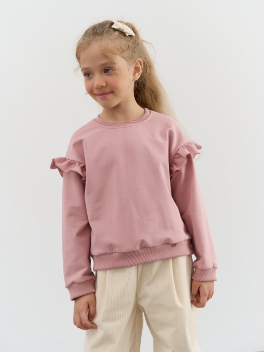 свитшот с крылышками облегченный "розовая дымка" по цене 2199 руб вид справа