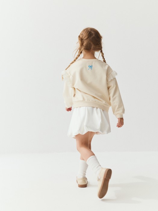 свитшот с рюшей "куколка" из проверенных материалов спереди