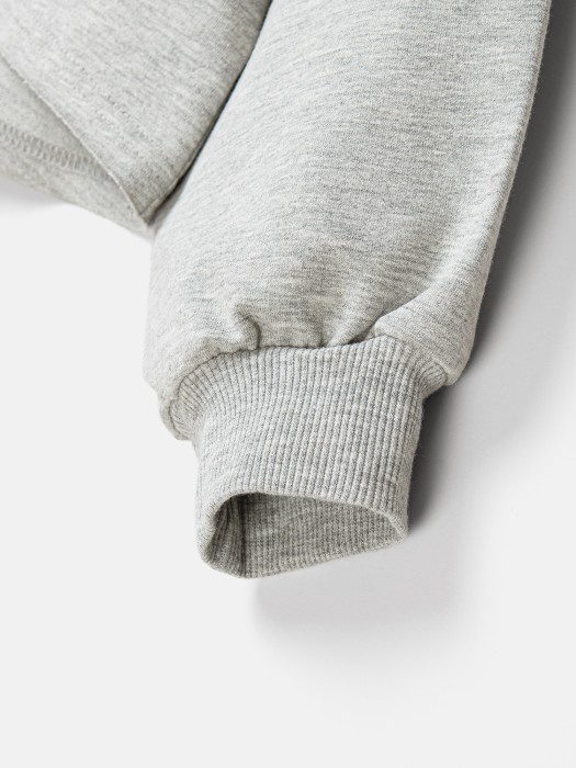 свитшот укороченный облегченный "серый меланж" 7+ по цене 2599 руб вид справа