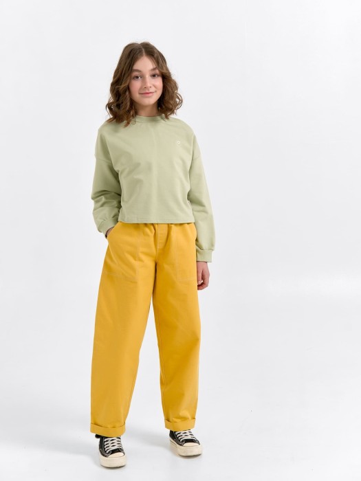 свитшот укороченный облегченный "шалфей" 7+ по цене 1319 руб вид справа