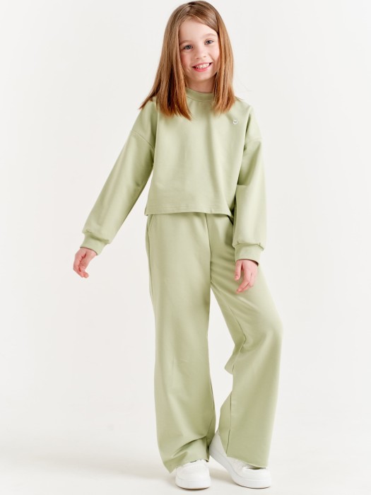 свитшот укороченный облегченный "шалфей" 7+ из россии вид сбоку