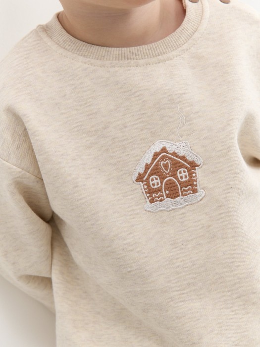 свитшот "ванильный пудинг" утепленный 0+ по цене 1724 руб вид справа