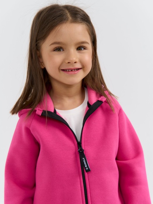 толстовка "бабл-гам" утепленная повседневного стиля с лицевой стороны