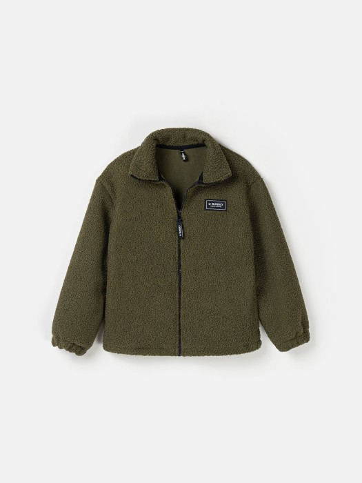 толстовка букле "хаки" утепленная 7+ по цене 2719 руб вид справа