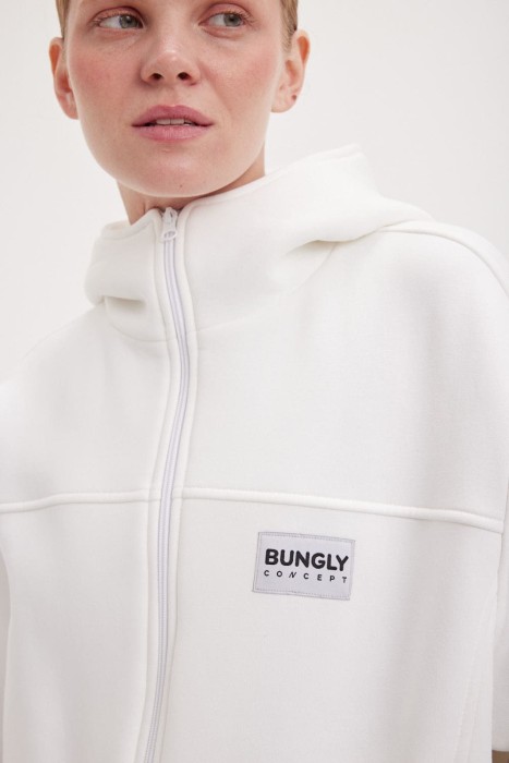 толстовка на молнии утепленная "сахар" женская из россии вид сбоку