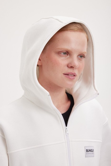 толстовка на молнии утепленная "сахар" женская из проверенных материалов спереди