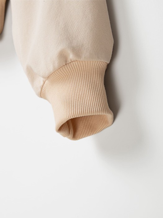 толстовка облегченная "крем-брюле" укороченная 7+ из россии вид сбоку